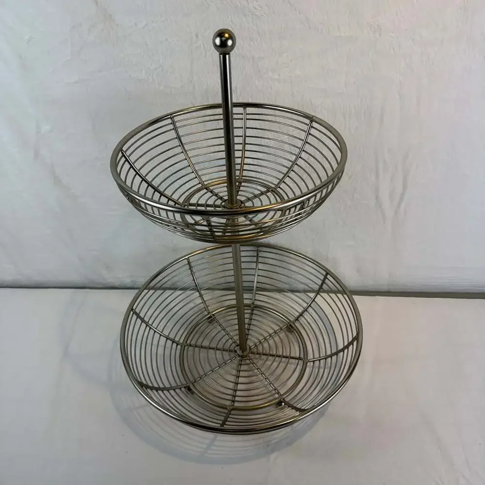 Stainless Steel 2-Tier Fruit Basket